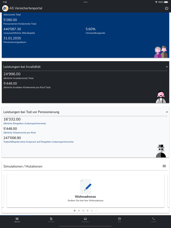 AS Insurance portal iPad screenshot