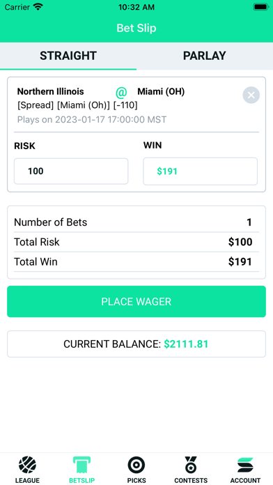 Sportsbook Betting App Screenshot