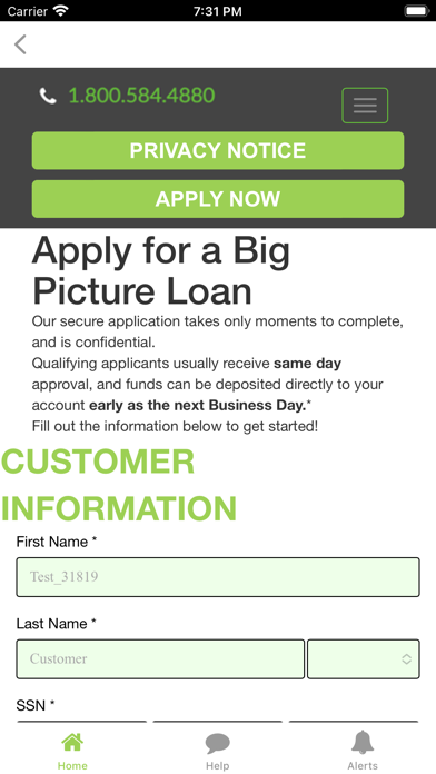 Big Picture Loans Screenshot
