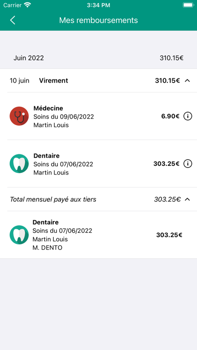Mutuelle MPS Screenshot