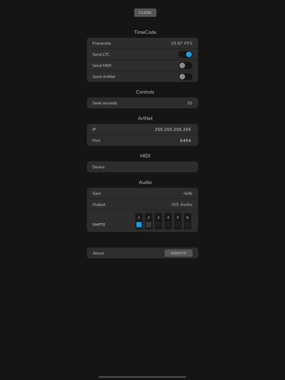 TimeCode Generator iPad app afbeelding 6