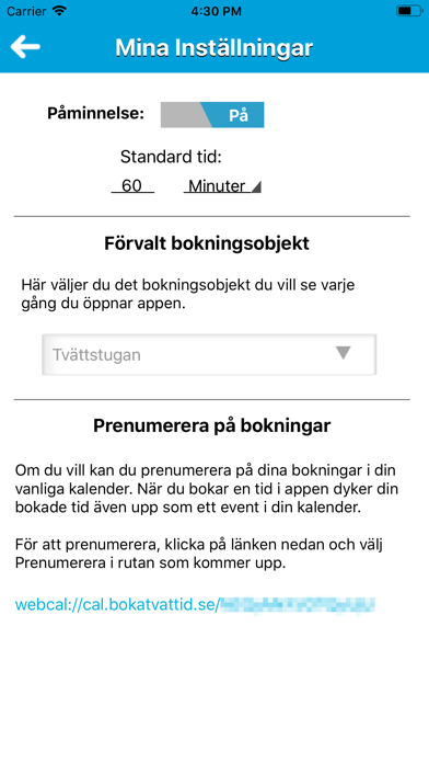 Boka tvättid Screenshot