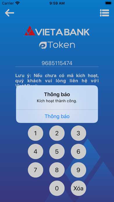 VietABank eToken Screenshot