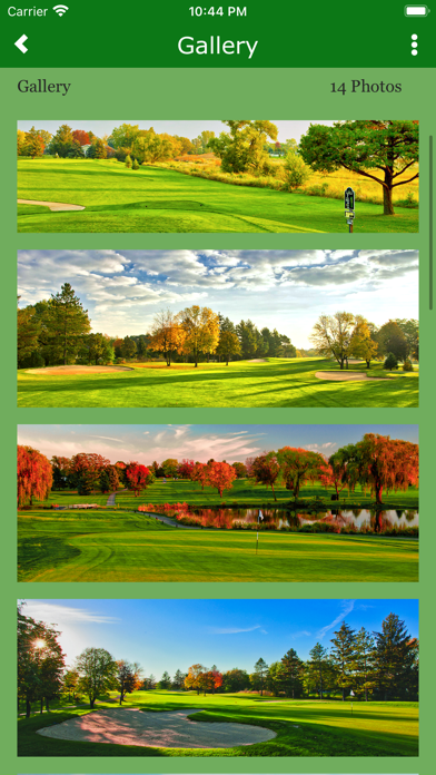 Evergreen Golf Club App Screenshot