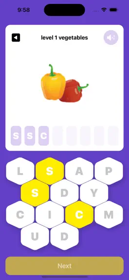 Game screenshot Name Vegetables -collect Words apk