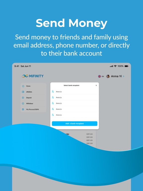MiFinity iPad screenshot 8 - Finance app
