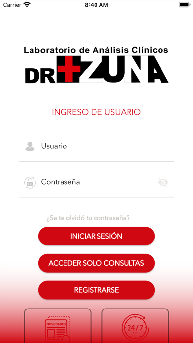 LABORATORIO DR. ZUNA Screenshot