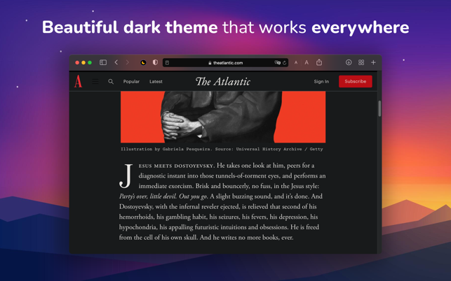 ‎Dark Night - mode pour Safari Capture d'écran