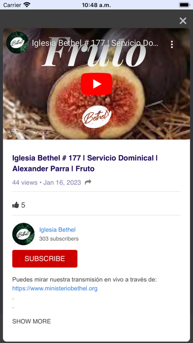 Ministerio Bethel Screenshot