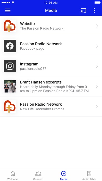 Passion Radio Network Player Screenshot