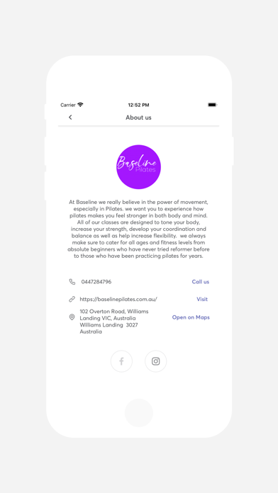 Baseline Pilates Screenshot