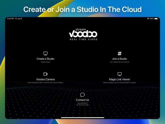StreamVoodoo Mobile iPad screenshot 1 - Photo & Video app