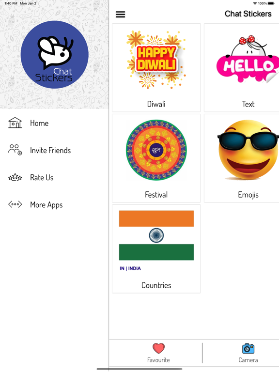 Chat Stickers App iPad screenshot 5 - Productivity app
