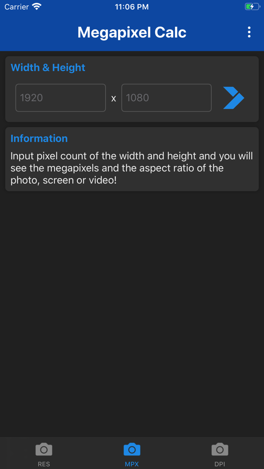#5. Megapixel Calculator (iOS) بواسطة: Tihomir Radev