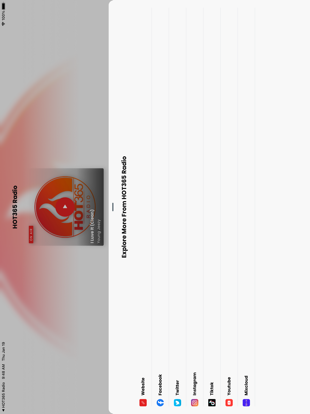 HOT365 Radio iPad screenshot 2 - Entertainment app