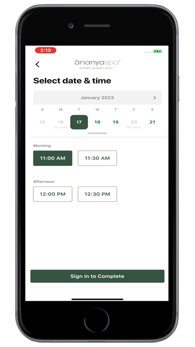 Ananya Spa Screenshot