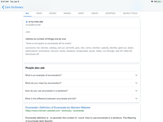 Screenshot #6 pour Cam Dictionary