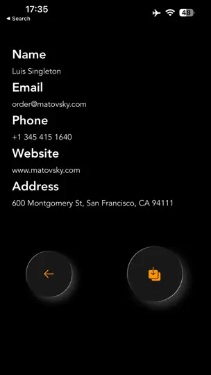 Скриншот Quntact: Business Card Scanner на iPhone 6