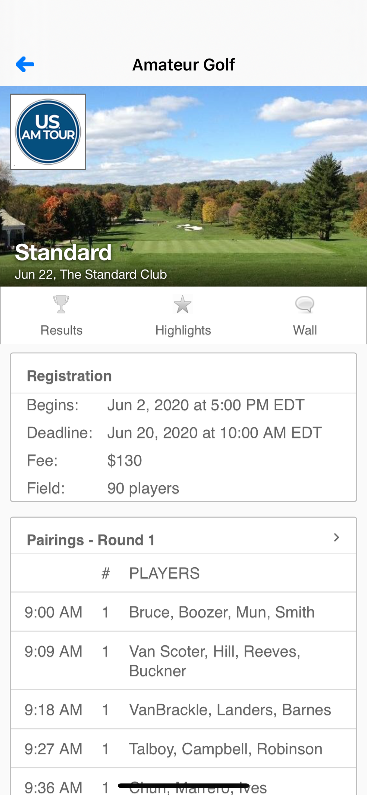 Amateur Golf
