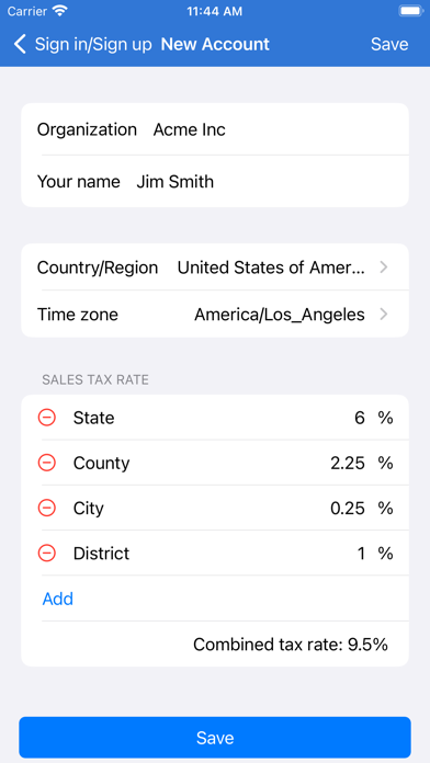 Bookkeeping App Screenshot