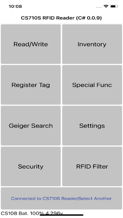 CS710S C# RFID Reader Screenshot