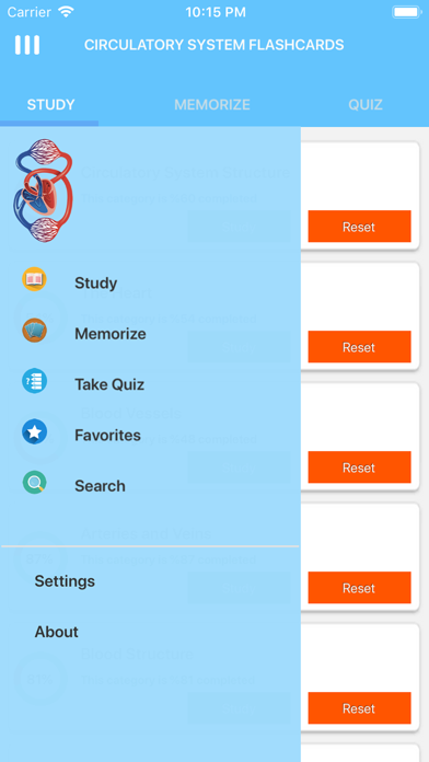 Screenshot #1 pour Circulatory System Study Cards