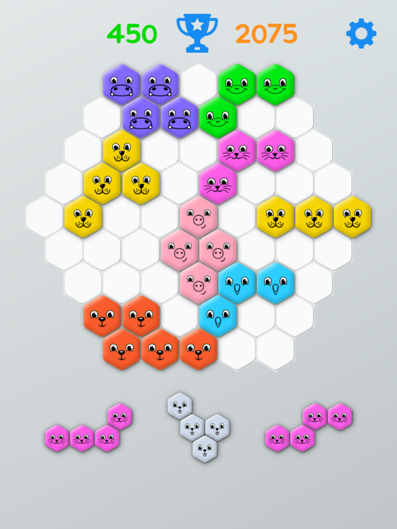 Screenshot #4 pour Animaux Casse tete Hexagone