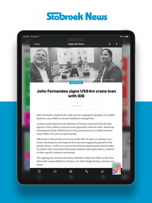 Stabroek News iPad screenshot 4 - News app