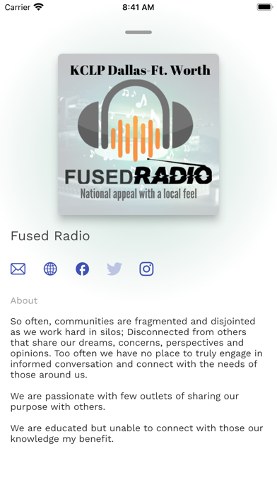 Dallas-Ft.Worth Fused Radio Screenshot