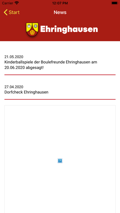Ehringhausen App Screenshot