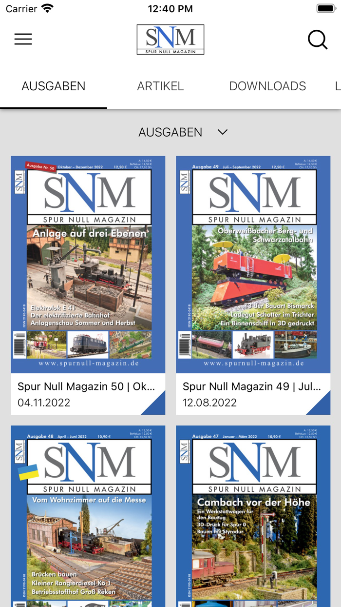 Spur Null Magazin App