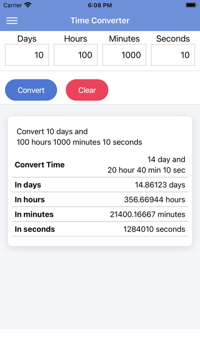 Time Duration/Add Calculator Screenshot