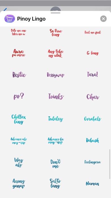 Screenshot #3 pour Pinoy Lingo for iMessage