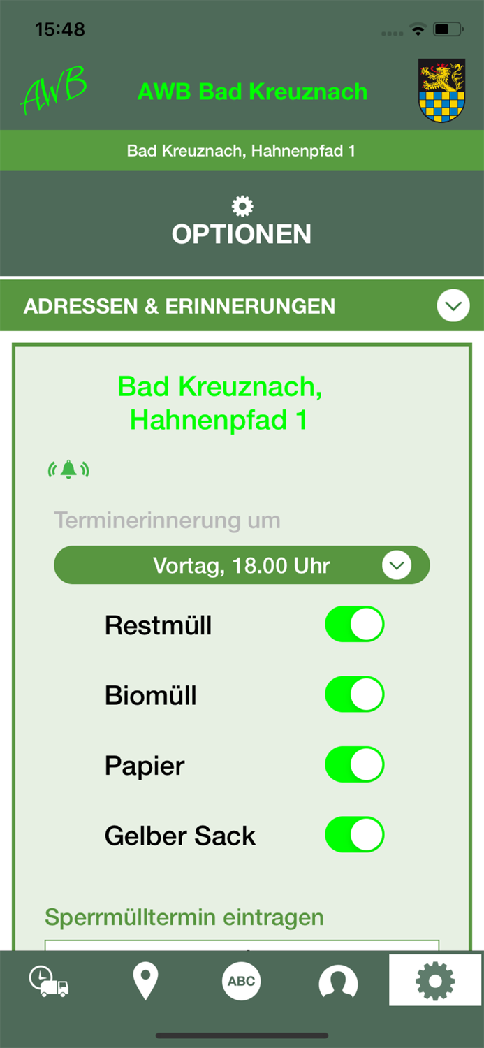 AWB Müll App Bad Kreuznach