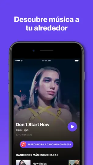 Captura de pantalla de Shazam en iPhone 2