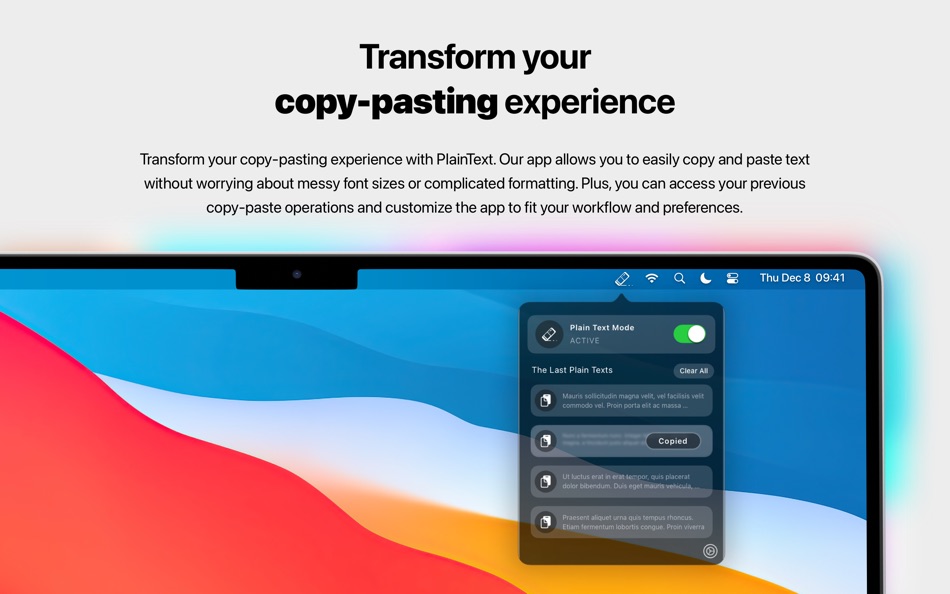 #2. PlainText - CopyPaste Cleaner (macOS) 게시자: Metromedya Digital Ad Agency