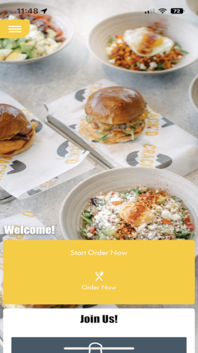 CRACK'D Kitchen & Coffee App Screenshot