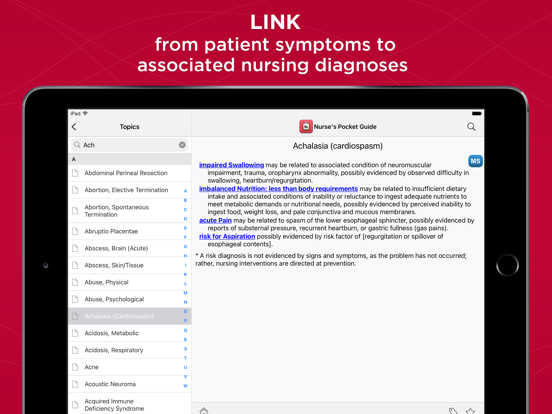 Nurse's Pocket Guide-Diagnosis iPad app afbeelding 2