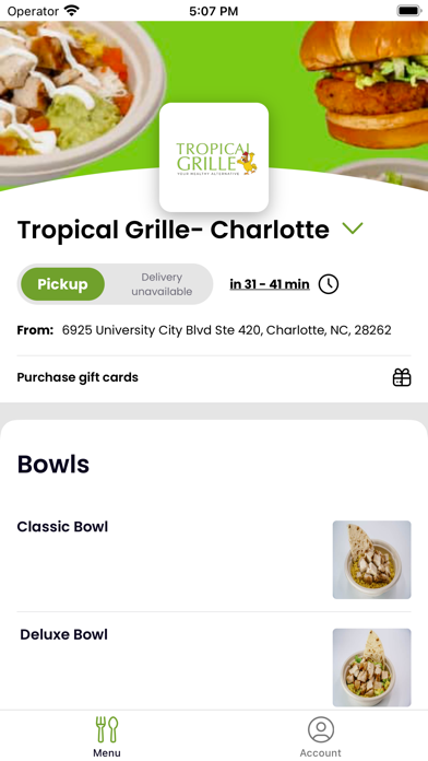 TropicalGrille Screenshot