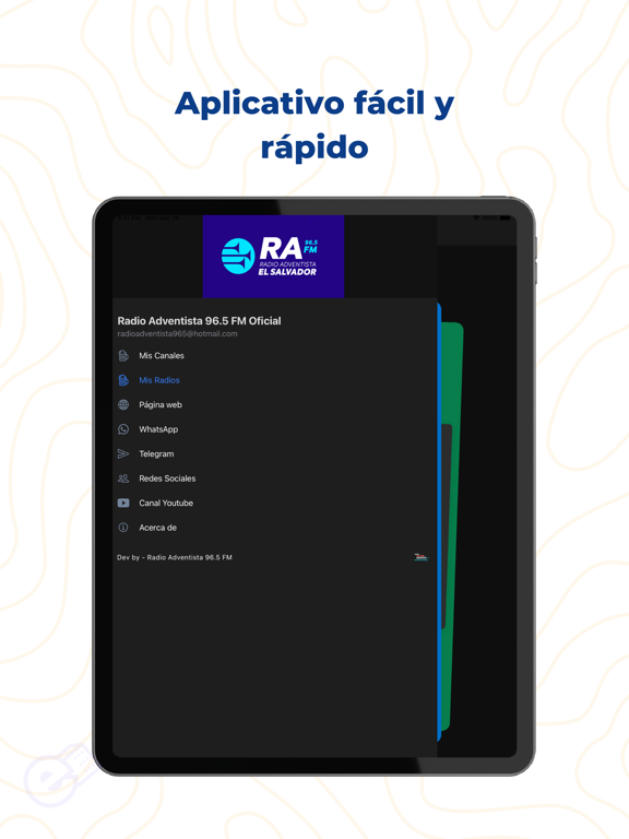 Radio Adventista 96.5 Oficial iPad screenshot 2 - Lifestyle app