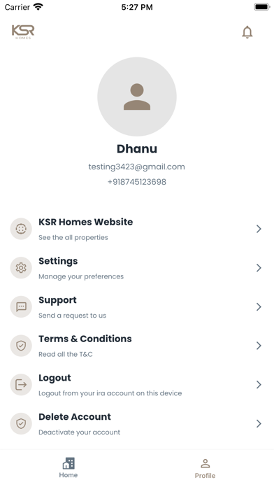 KSR Homes Screenshot