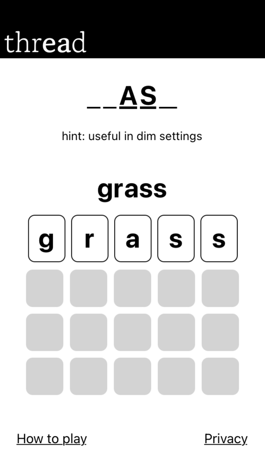 #1. Thread - A Word Game (iOS) 由: Christopher Regan