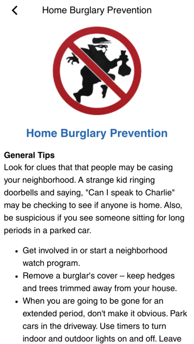Burnsville Police Department Screenshot