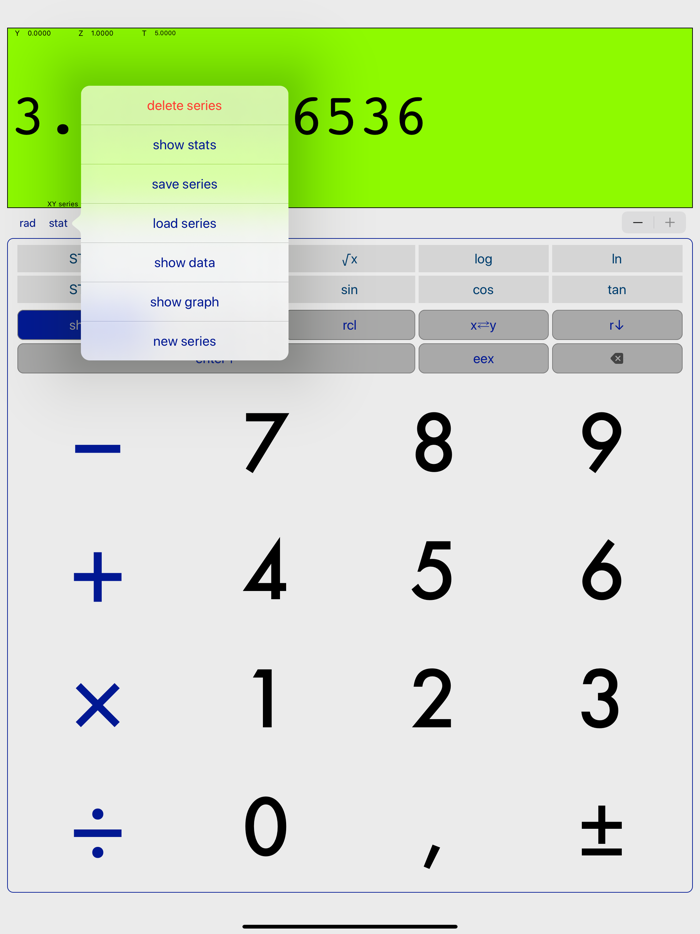 Linear regression RPN calc
