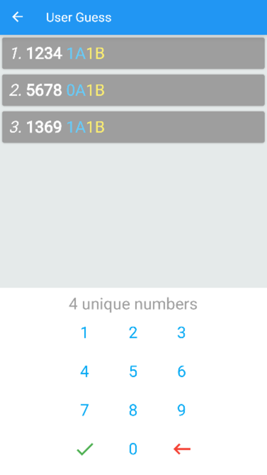 #2. 1A2B Guess the Number (iOS) 由: Shi Ying Pan