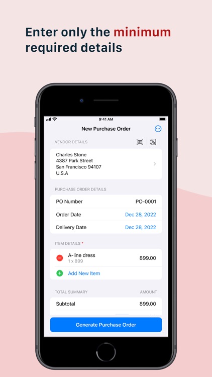 Purchase Order Generator Zoho