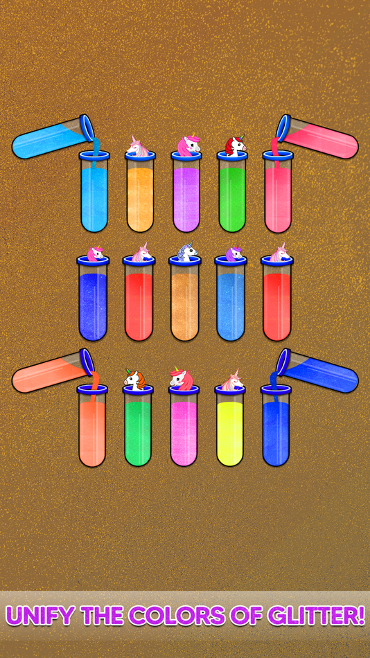 #3. Glitter Color Sort Puzzle (iOS) By: Makhdoom Aslam