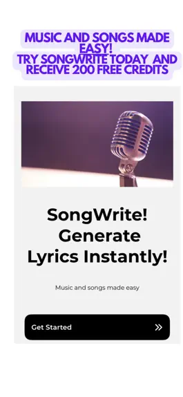 Game screenshot SongWrite: Generate Lyrics mod apk