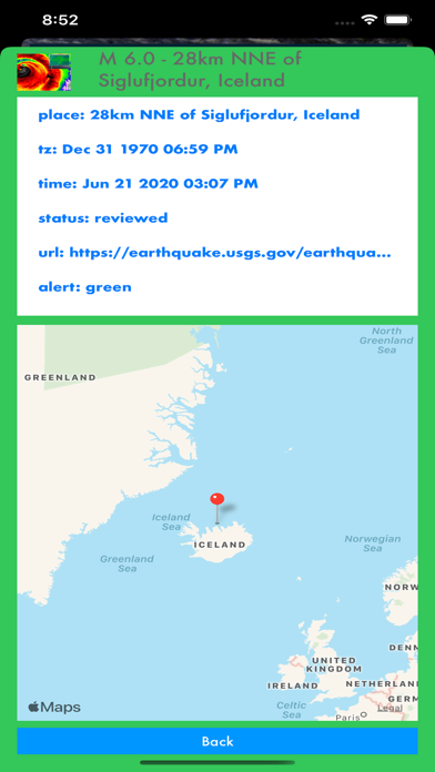 Instant USGS Earthquake Lite Screenshot