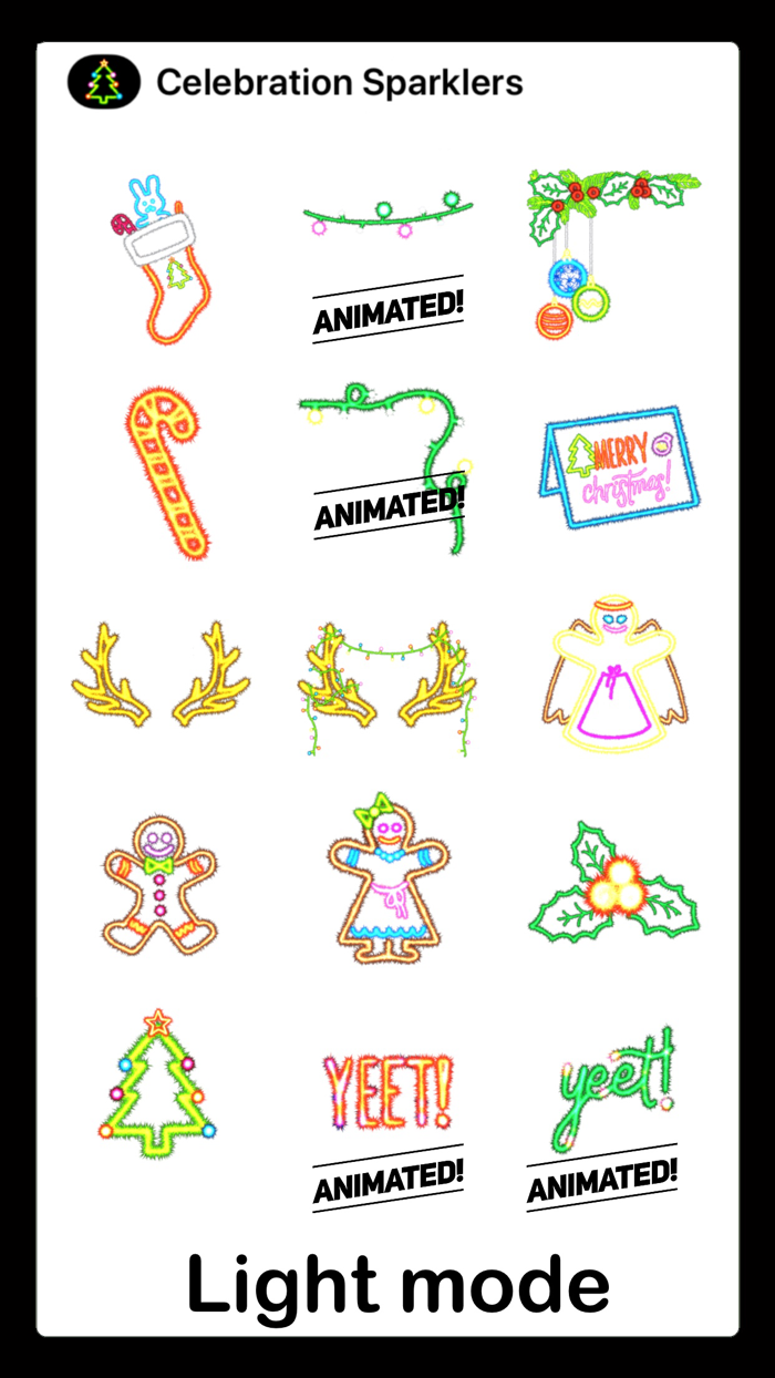 Celebration Sparkler stickers